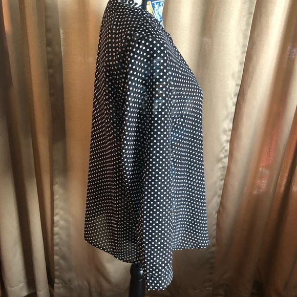 Sandro Studio Sheer Polka Dot Blouse - Picture 5 of 13